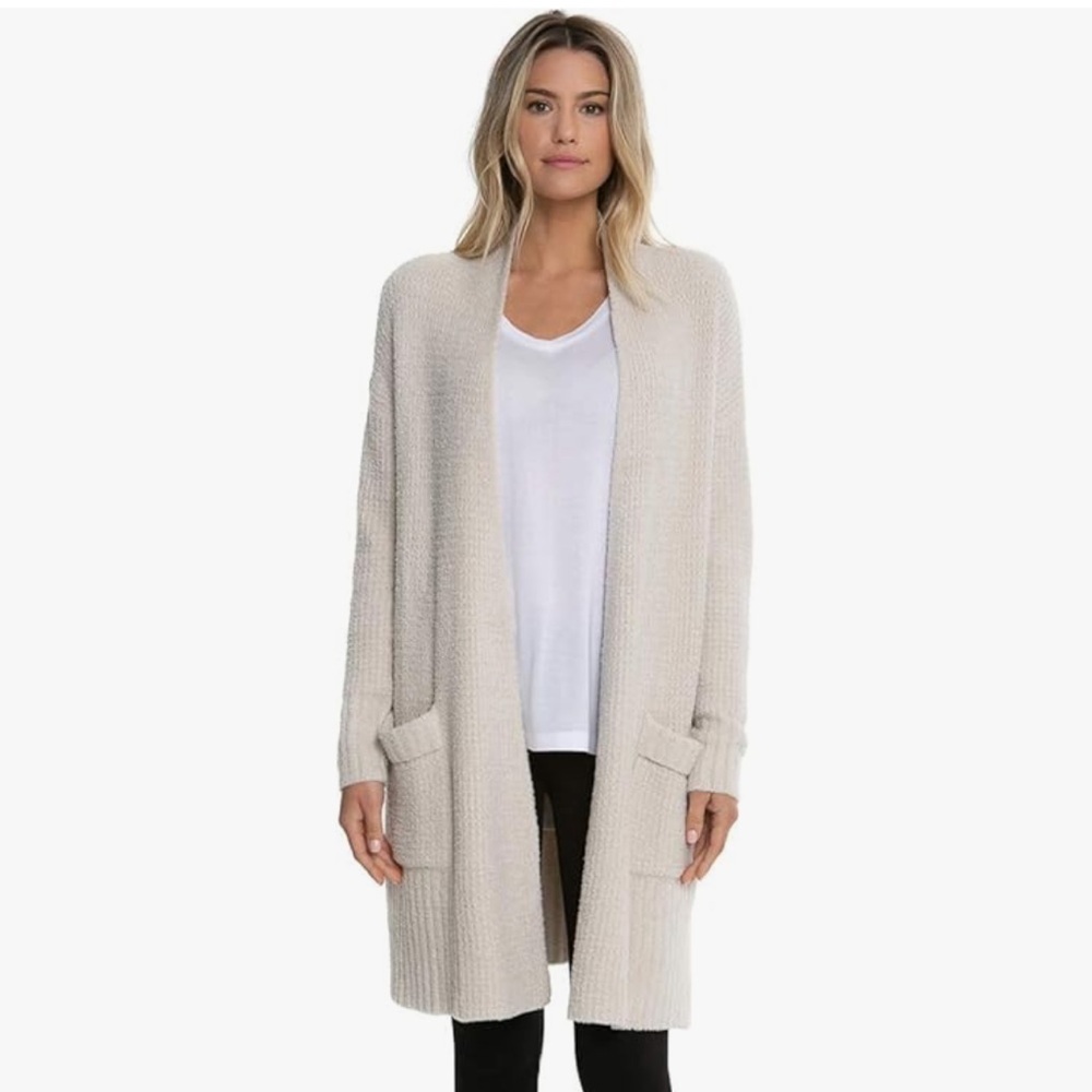 Barefoot Dreams Cozy Chic Lite “Long Weekend Cardigan” Sweater Size XL EUC!